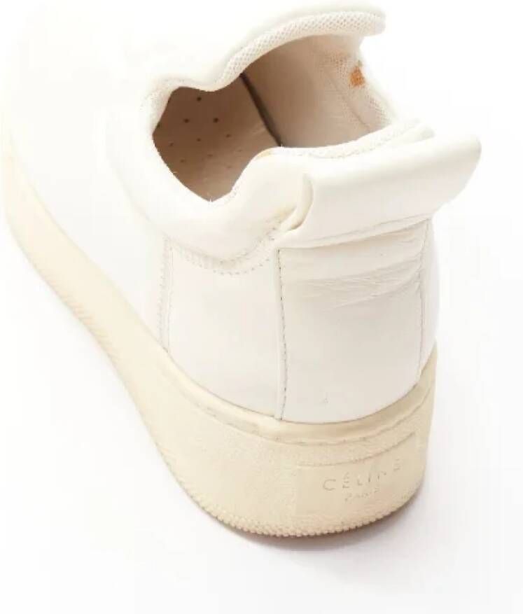 Celine Vintage Pre-owned Leather sneakers Beige Dames