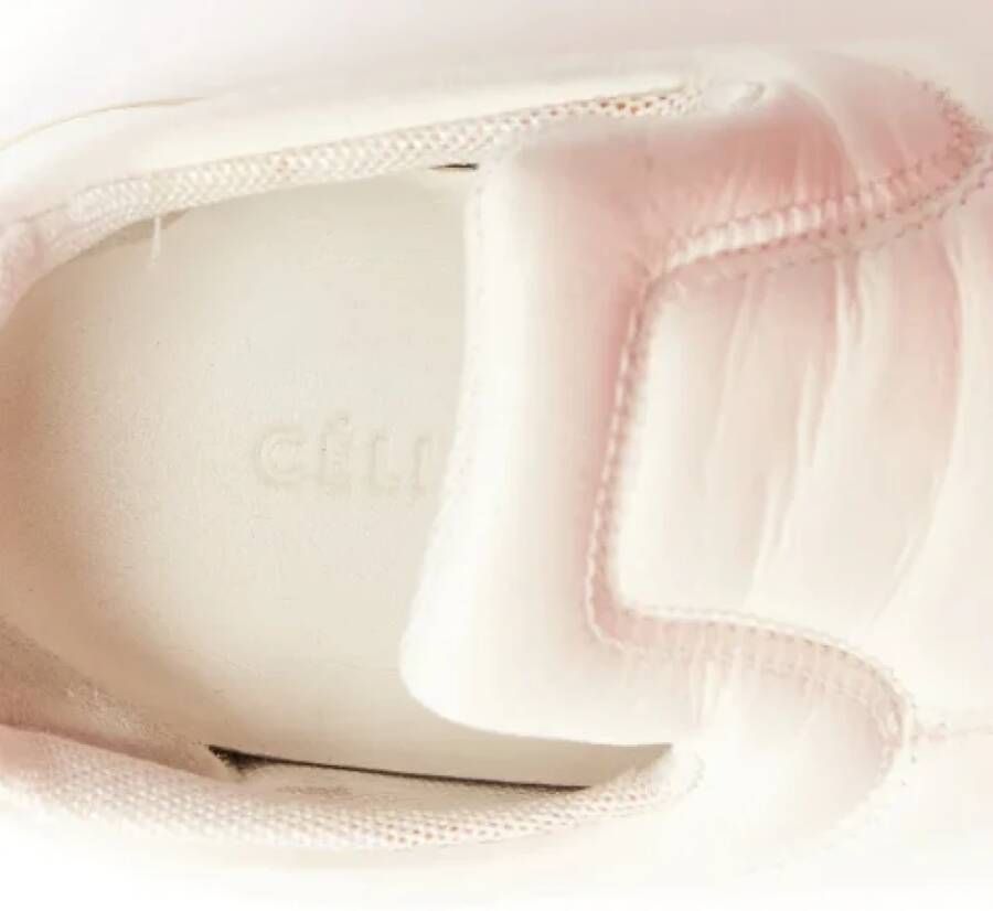 Celine Vintage Pre-owned Leather sneakers Beige Dames
