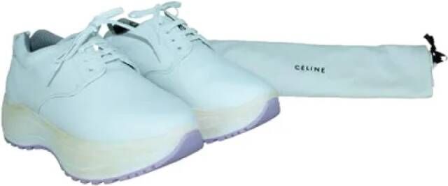 Celine Vintage Pre-owned Leather sneakers Blue Dames