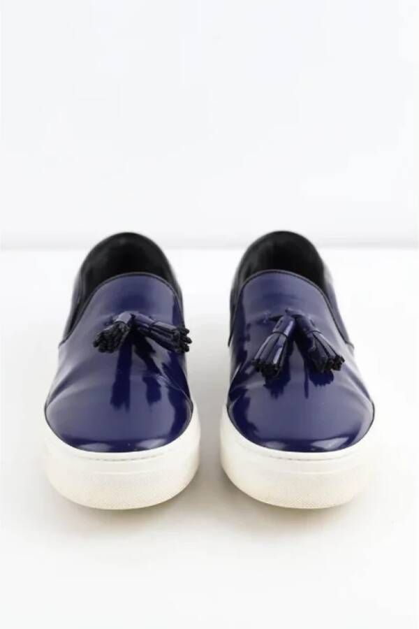 Celine Vintage Pre-owned Leather sneakers Blue Dames