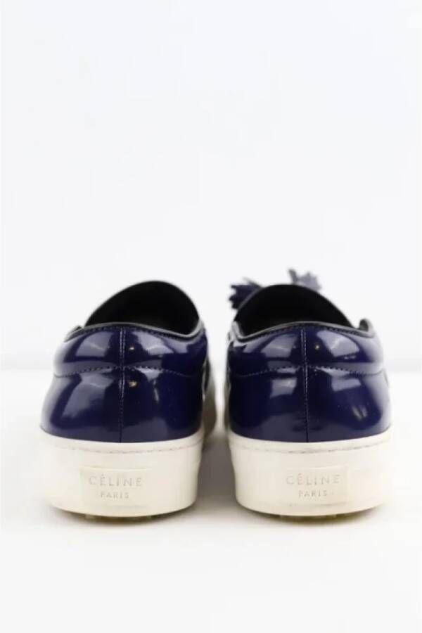 Celine Vintage Pre-owned Leather sneakers Blue Dames