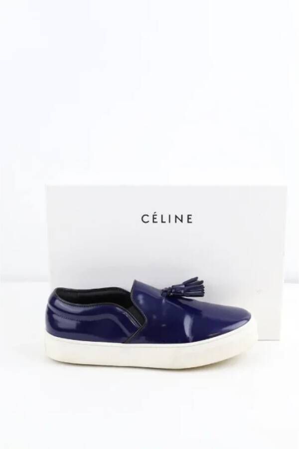 Celine Vintage Pre-owned Leather sneakers Blue Dames