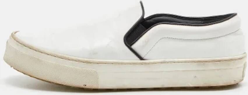 Celine Vintage Pre-owned Leather sneakers White Dames