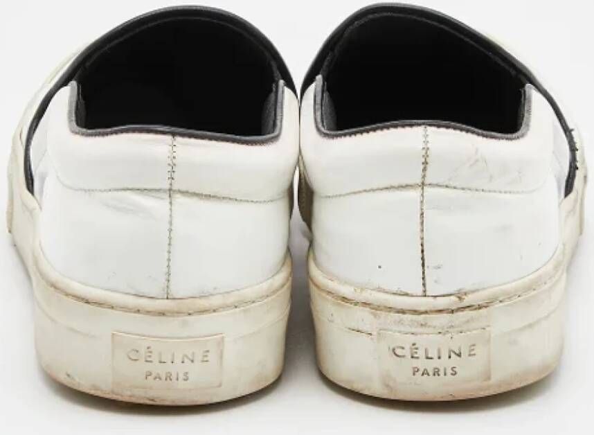 Celine Vintage Pre-owned Leather sneakers White Dames