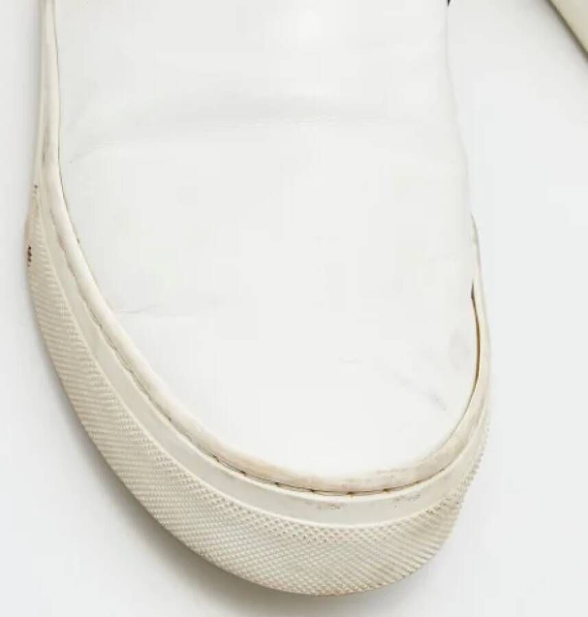 Celine Vintage Pre-owned Leather sneakers White Dames