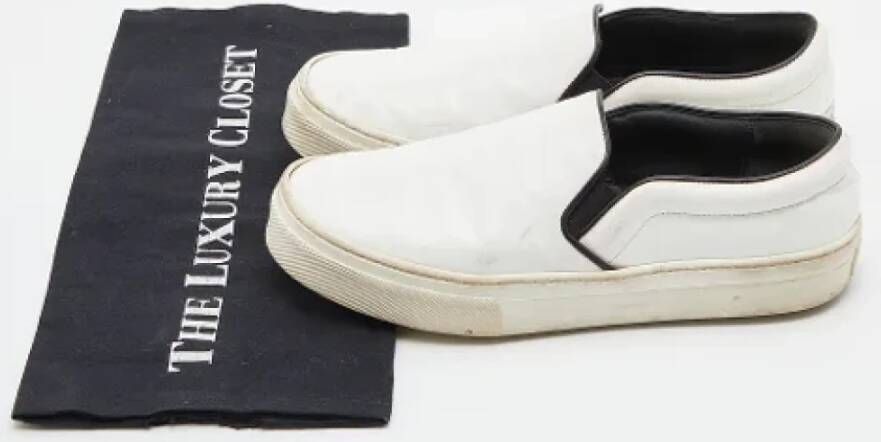 Celine Vintage Pre-owned Leather sneakers White Dames