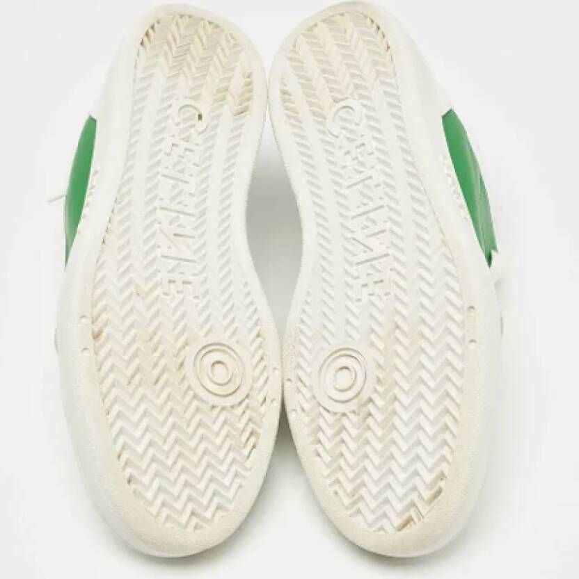 Celine Vintage Pre-owned Leather sneakers White Dames