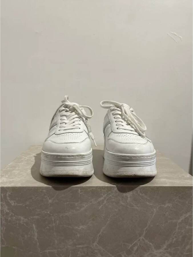Celine Vintage Pre-owned Leather sneakers White Dames