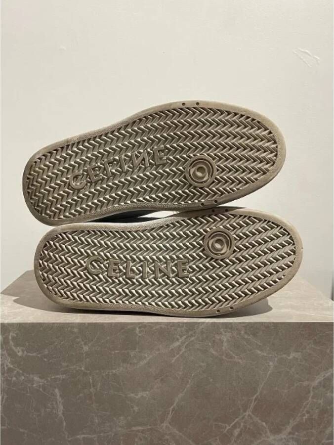 Celine Vintage Pre-owned Leather sneakers White Dames