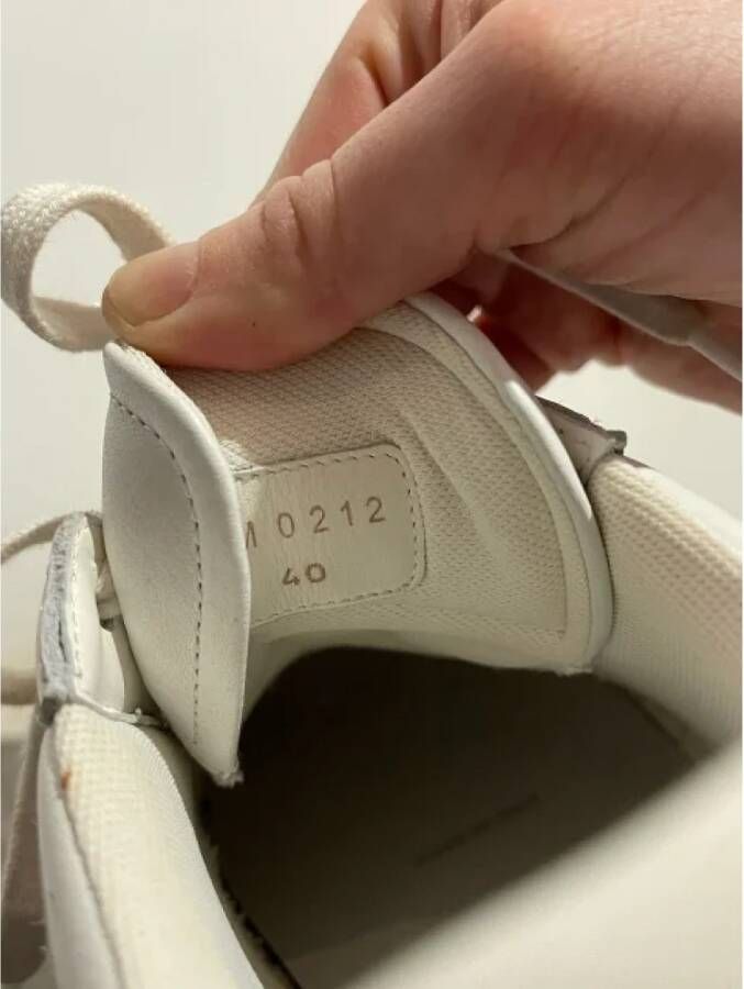 Celine Vintage Pre-owned Leather sneakers White Dames