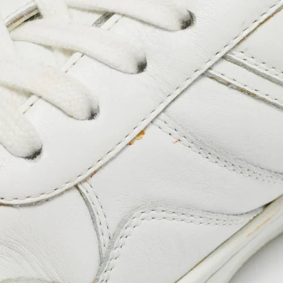 Celine Vintage Pre-owned Leather sneakers White Dames