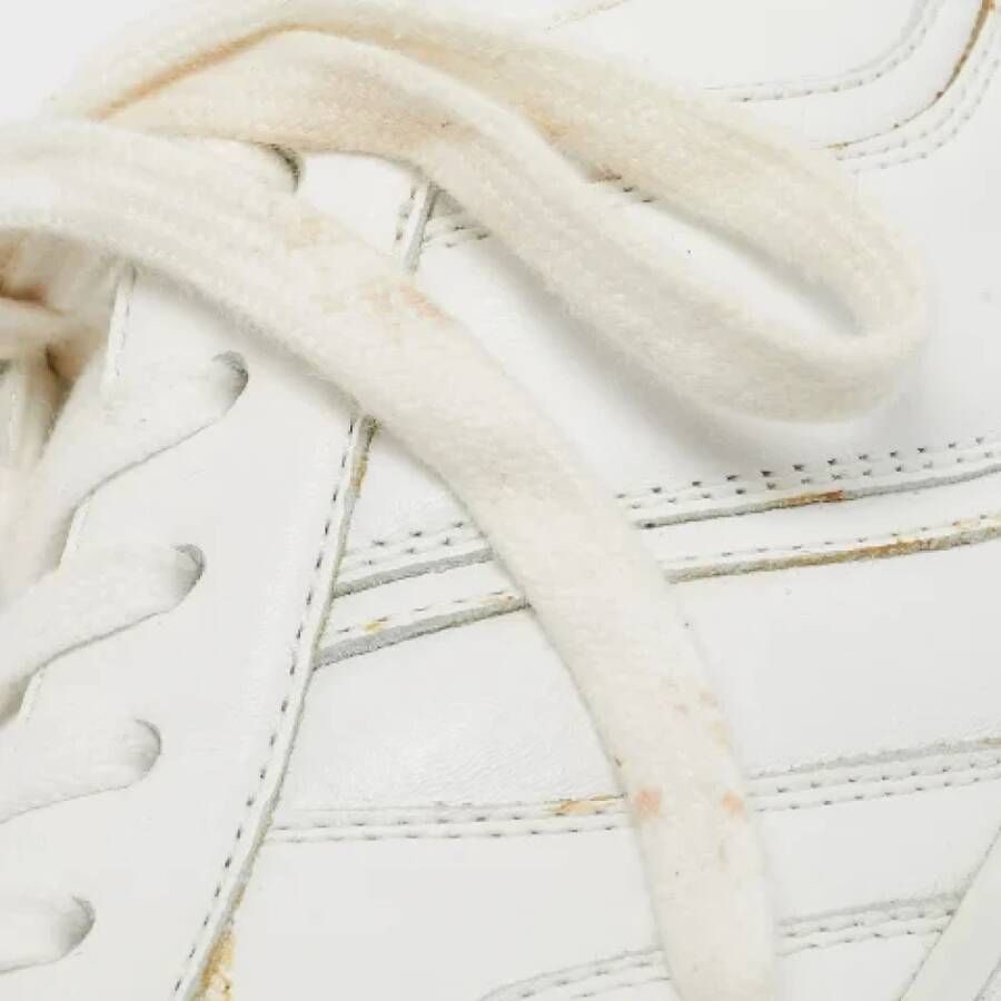 Celine Vintage Pre-owned Leather sneakers White Dames