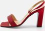 Celine Vintage Pre-owned Satin sandals Red Dames - Thumbnail 2