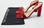 Celine Vintage Pre-owned Satin sandals Red Dames - Thumbnail 9
