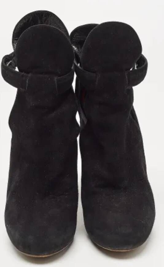 Celine Vintage Pre-owned Suede boots Black Dames