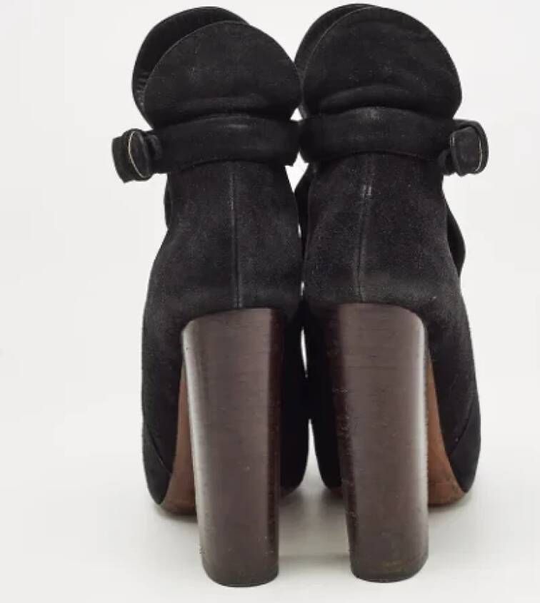 Celine Vintage Pre-owned Suede boots Black Dames