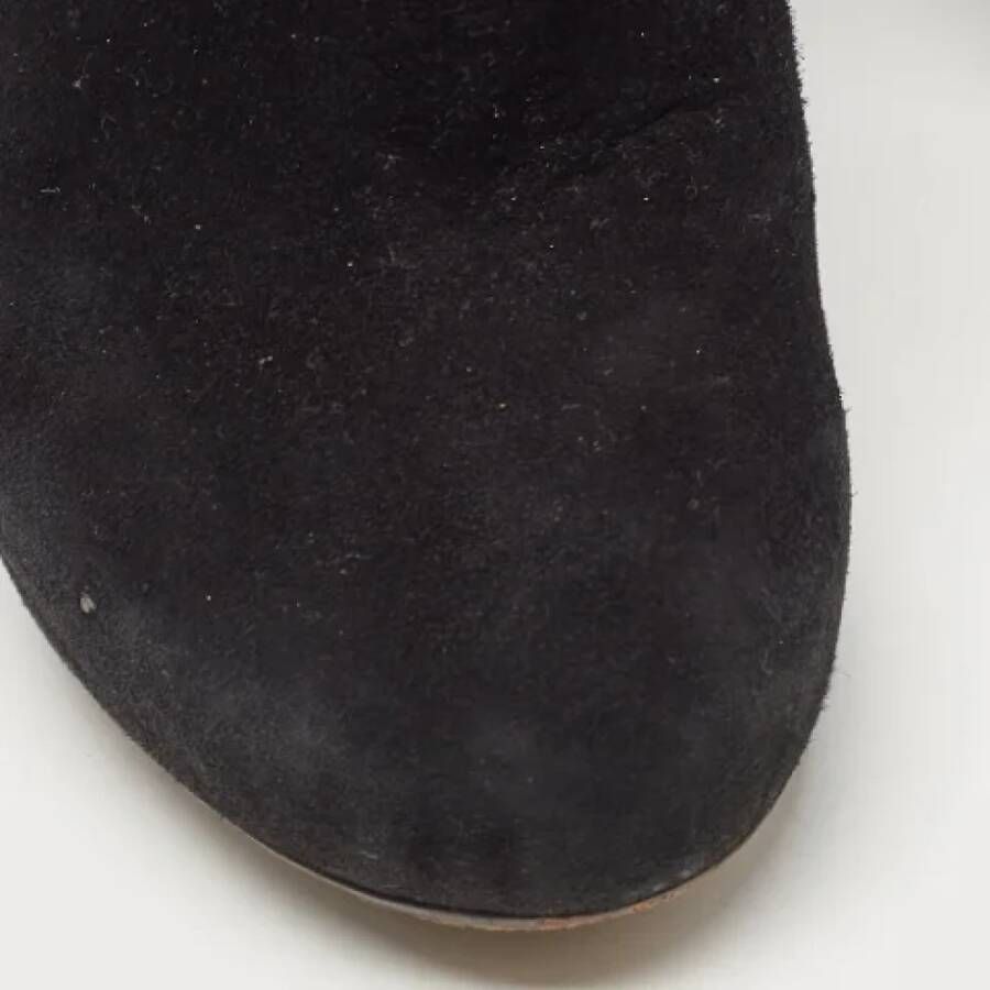 Celine Vintage Pre-owned Suede boots Black Dames