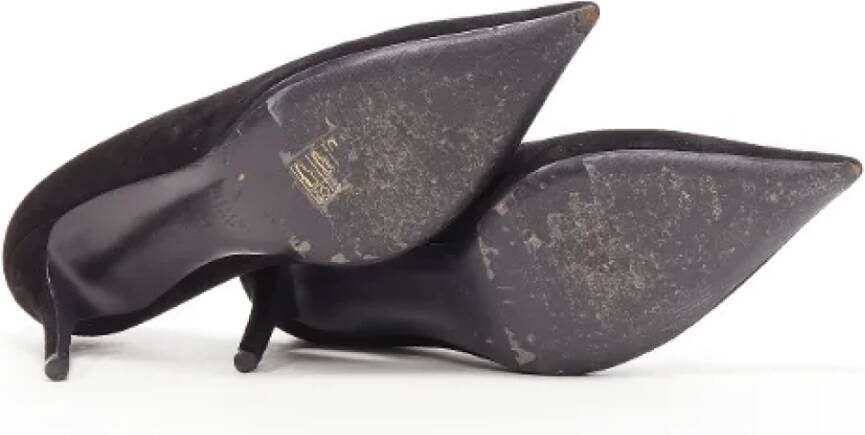 Celine Vintage Pre-owned Suede heels Black Dames