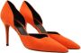 Celine Vintage Pre-owned Suede heels Orange Dames - Thumbnail 3