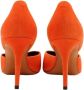Celine Vintage Pre-owned Suede heels Orange Dames - Thumbnail 4