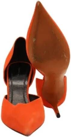 Celine Vintage Pre-owned Suede heels Orange Dames