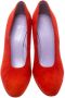 Celine Vintage Pre-owned Suede heels Red Dames - Thumbnail 2