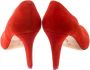 Celine Vintage Pre-owned Suede heels Red Dames - Thumbnail 4