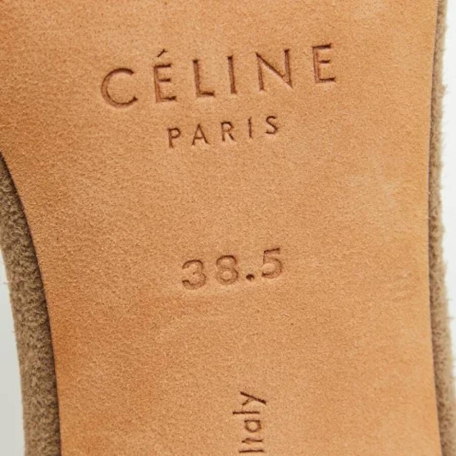 Celine Vintage Pre-owned Suede sandals Gray Dames