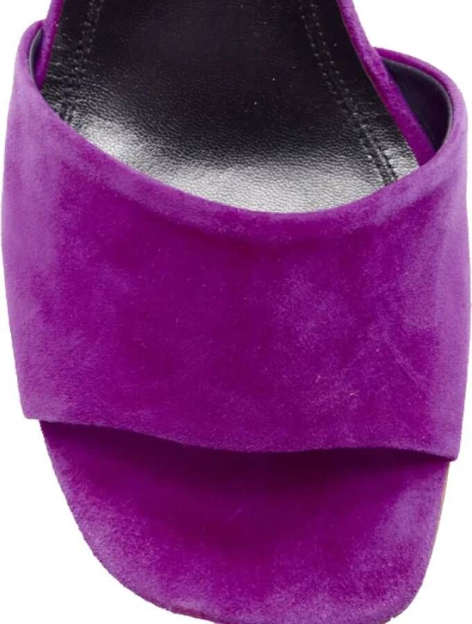 Celine Vintage Pre-owned Suede sandals Purple Dames