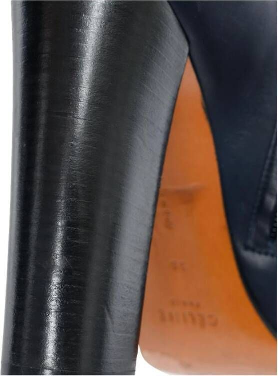 Celine Vintage Tweedehands elegante hoge hak over-de-knie laarzen met ritsdetail