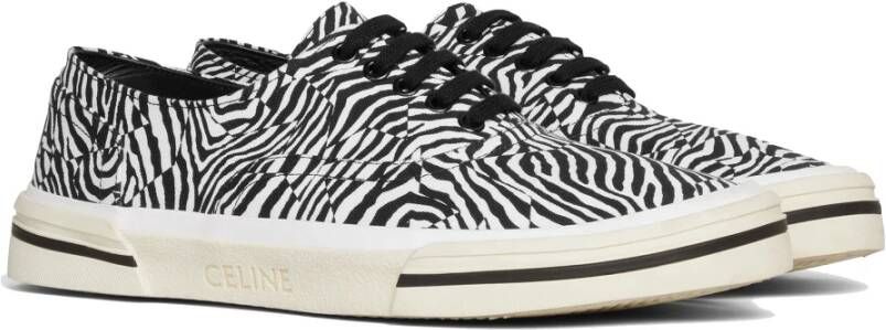 Celine Zebra Print Canvas Sneaker Multicolor Heren