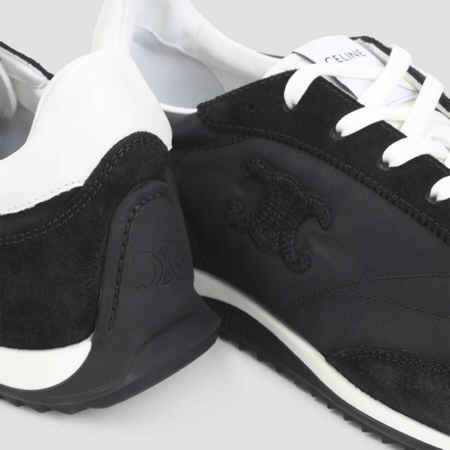 Celine Zwarte Lage Veterschoenen Triomphe