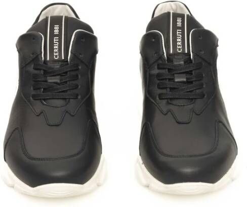 Cerruti 1881 Blauwe Leren Hoge Zool Sneaker Blue Heren