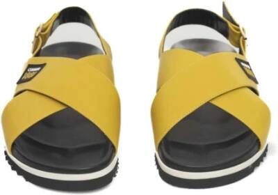 Cerruti 1881 Dames Leren Plateau Sandalen Yellow Dames