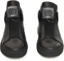 Cerruti 1881 Hoge Top Leren Sneakers met Rubberen Zool Black Heren - Thumbnail 3