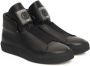 Cerruti 1881 Hoge Top Leren Sneakers met Rubberen Zool Black Heren - Thumbnail 4