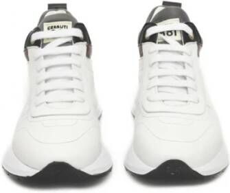 Cerruti 1881 Echte leren dames platform sneakers White Dames