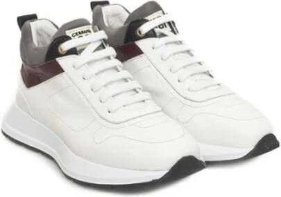 Cerruti 1881 Echte leren dames platform sneakers White Dames