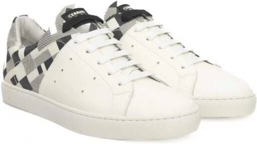 Cerruti 1881 Gestreepte witte sneakers met logo White Dames