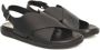Cerruti 1881 Gevlochten leren sandalen met verstelbare gesp Black Heren - Thumbnail 3
