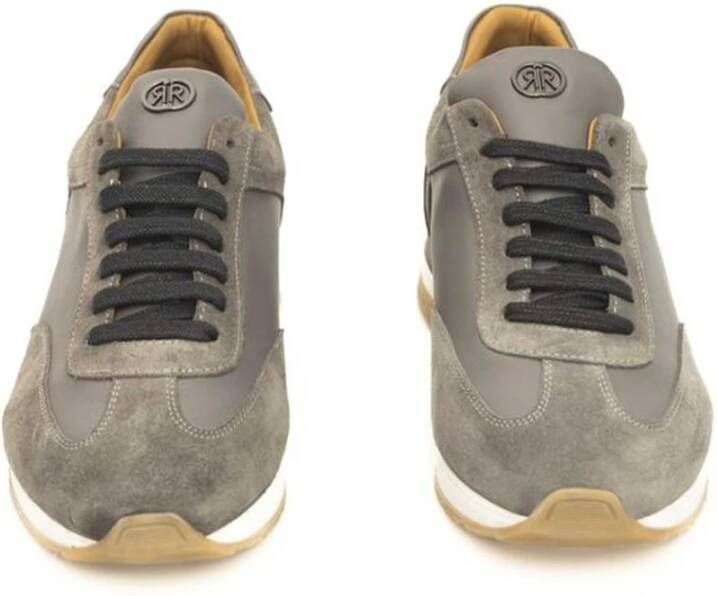 Cerruti 1881 Grijze Leren Sneakers met Rubberen Zool Multicolor Heren
