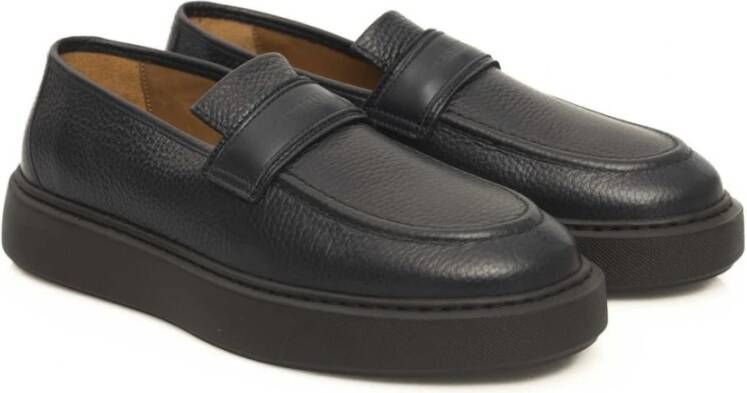 Cerruti 1881 Heren Leren Loafers Hoge Rubberen Zool Blue Heren
