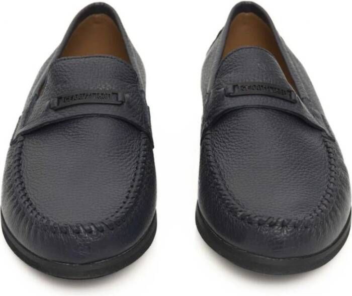 Cerruti 1881 Heren Leren Loafers met Rubberen Zool Blue Heren