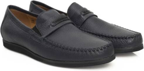 Cerruti 1881 Heren Leren Loafers Rubberen Zool Blue Heren