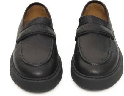 Cerruti 1881 Heren Leren Mocassins Hoge Rubberen Zool Black Heren