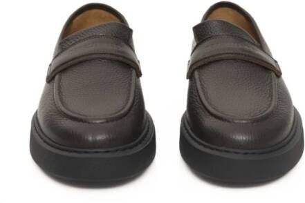 Cerruti 1881 Heren Leren Mocassins Hoge Rubberen Zool Brown Heren