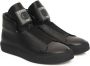 Cerruti 1881 Hoge Top Leren Sneakers met Rubberen Zool Black Heren - Thumbnail 12