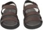 Cerruti 1881 Platte leren sandalen Brede banden Gesp sluiting - Thumbnail 4
