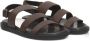 Cerruti 1881 Platte leren sandalen Brede banden Gesp sluiting - Thumbnail 5