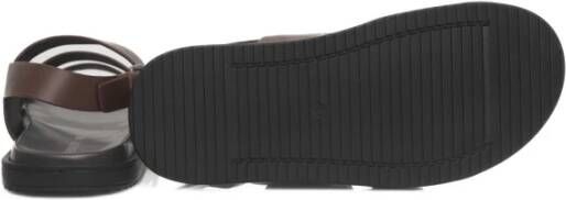 Cerruti 1881 Platte leren sandalen Brede banden Gesp sluiting
